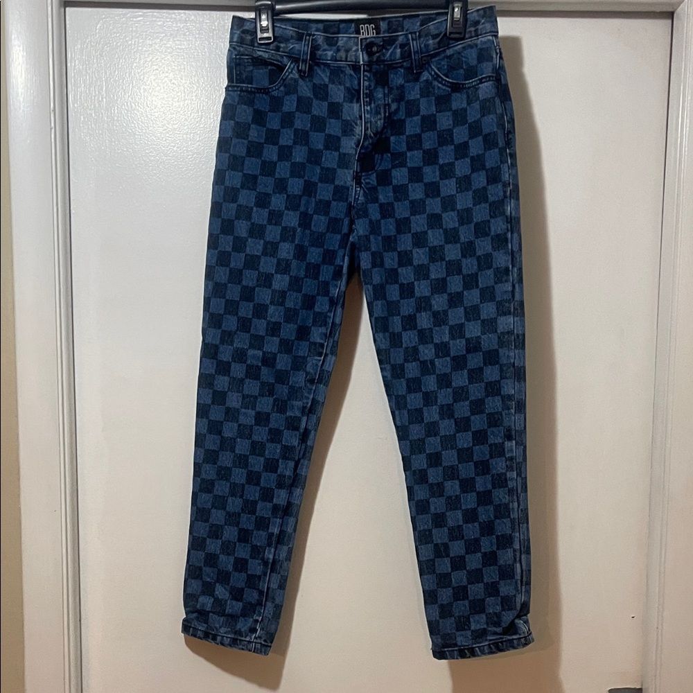 BDG Dad fit checkerboard jeans size 29